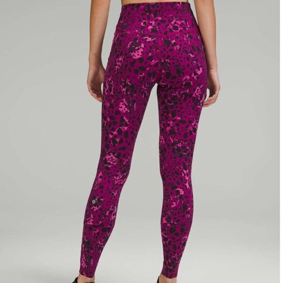 Lululemon Base Pace High-Rise Tight 31" Cheetah Camo Magenta Purple Multi - Picture 6 of 6